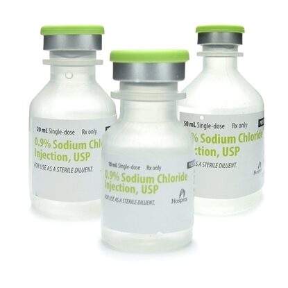 Sodium Chloride 0.9%, 9mg/mL, SDV