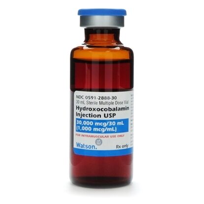 Hydroxocobalamin, 1,000mcg/mL, MDV, 30mL Vial