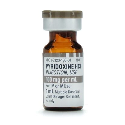 Pyridoxine HCl (Vitamin B6), 100mg/mL, MDV, 1mL Vial