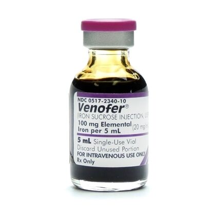 Venofer® (Iron Sucrose Injection, USP), 20mg/mL, SDV, 5mL/Vial