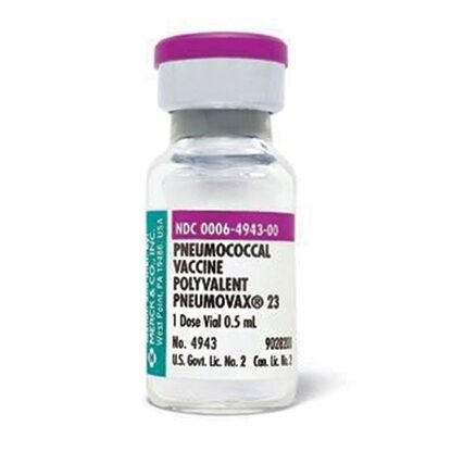 Vaccine, Pneumococcal, SD with Preservative, 0.5mL, PNEUMOVAX® 23, 10 Vials/Tray