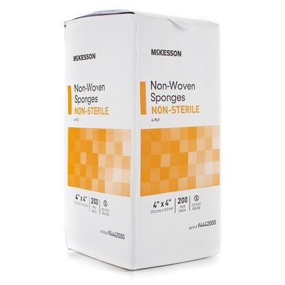Sponge,  4ply, Non-Sterile, 4"x4"   Performance Plus, Poly/Rayon  Non-Woven, 200/Package