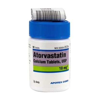 Atorvastatin Calcium, 10mg, 90 Tablets/Bottle