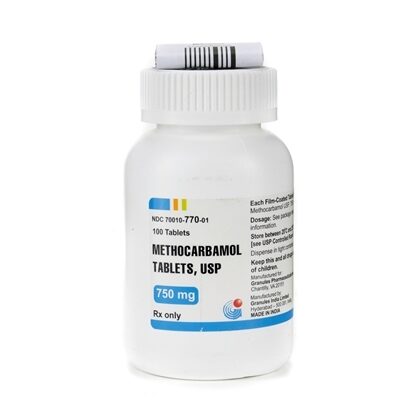 Methocarbamol, 750mg, 100 Tablets/Bottle