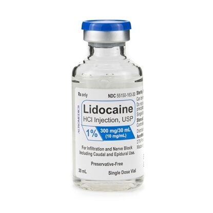 Lidocaine 1% HCL, No Preservatives, 10mg/mL, SDV, 30mL/Vial