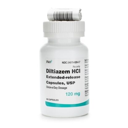 Diltiazem HCl  ER, 120mg, Unit Dose  30Capsules/Bottle