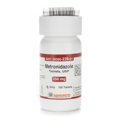 Metronidazole, 250mg, 100 Tablets/Bottle
