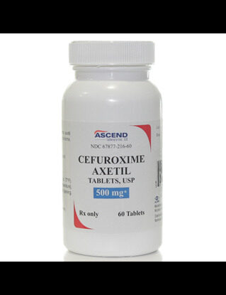 Cefuroxime, 500mg Tablets, 60/Bottle